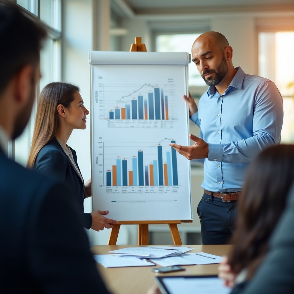 Finansal büyüme grafiği ve danışman
